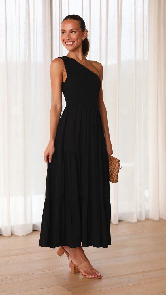 A-Line Sleeveless Dress with Ruched Details