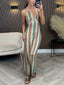 Crochet Strappy Maxi Dress with a V-Neck