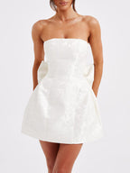 Jacquard Knotted Mini Dress