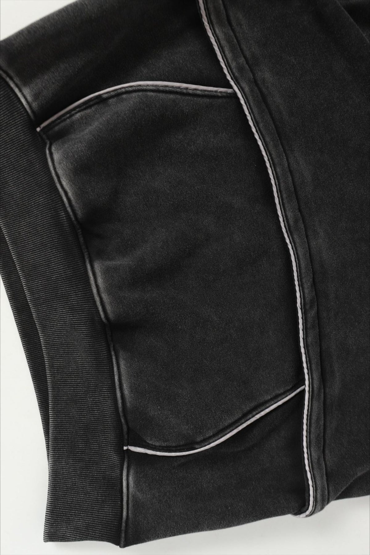 Oversized Washed Hoodie with Panel Seams