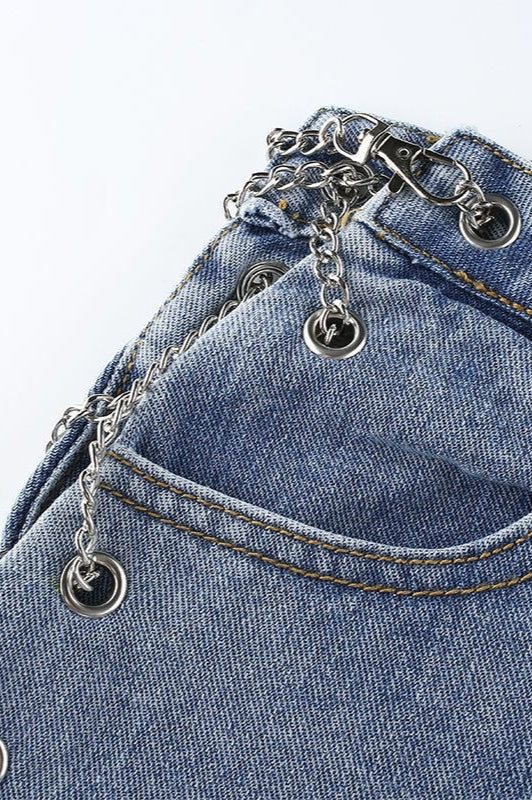 High-Rise Fitted Jeans