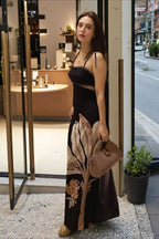 Floral Open-Back Maxi Dress
