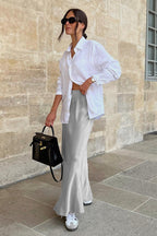 High-Rise Mermaid Maxi Skirt