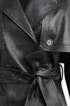 Leather Cropped Streetwear Coat