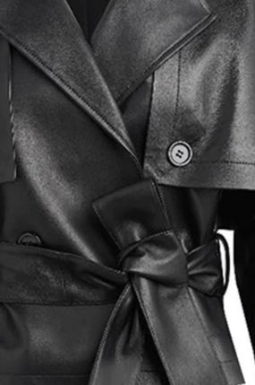 Leather Cropped Streetwear Coat