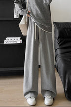 High-Rise Knit Draped Pants