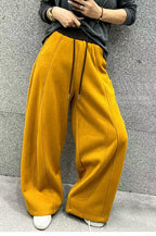 Wide-Leg High-Rise Relaxed-Fit Pants