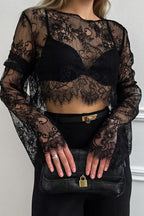 Sheer Tiered Co-Ord Set with Lace Details
