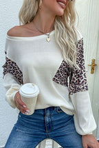Leopard-Print Relaxed-Fit Sweater