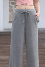 Wide-Leg High-Rise Knit Pants