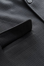 Waffle-Texture Oversized Blazer