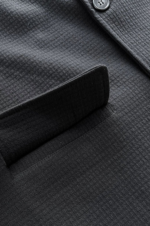 Waffle-Texture Oversized Blazer