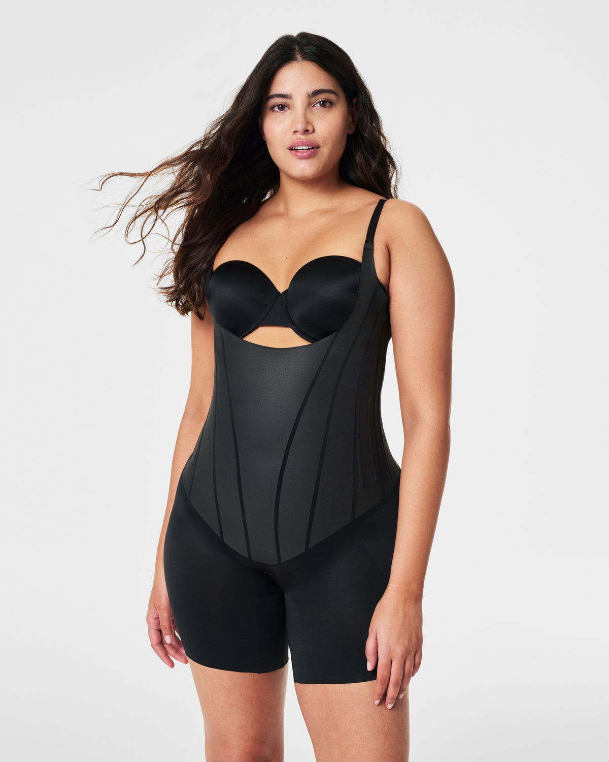 Printed Corset-Style Strappy Bodysuit