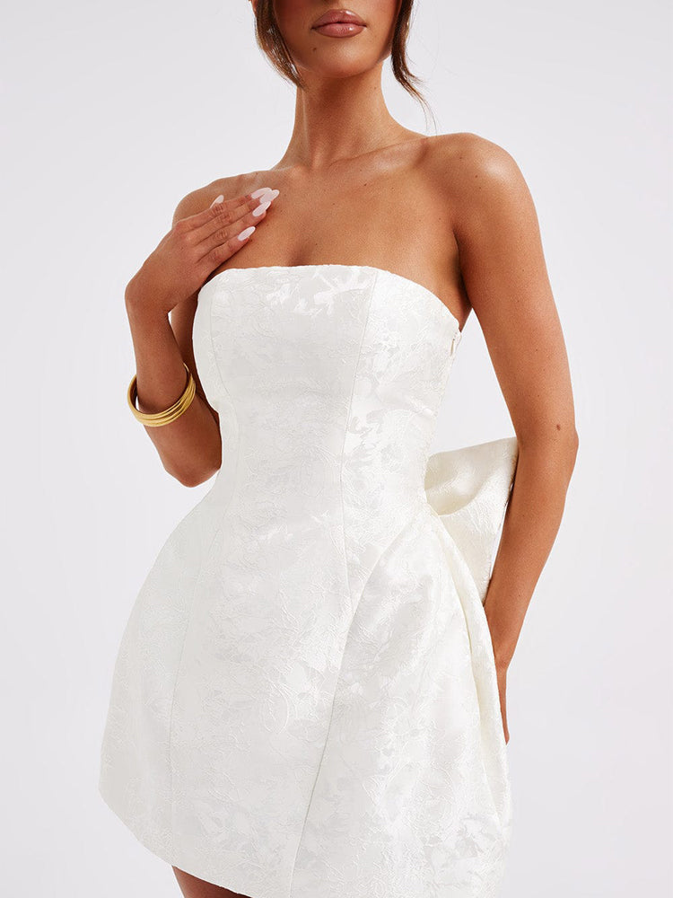 Jacquard Knotted Mini Dress