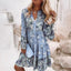 Floral Ruffled Ruched Dress
