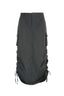Ruched Pocket-Detail Midi Skirt with a Split Detail