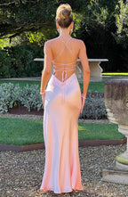 Satin Bias-Cut Maxi Dress