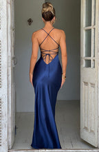 Satin Bias-Cut Maxi Dress