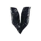 Strapless Open-Back Zip-Front Corset Top with a V-Neck