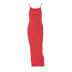 Strappy Open-Back Midi Dress with a Split Detail