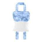 Floral Strapless Open-Back Top with Panel Details
