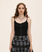 Strappy Sleeveless Cami Top with Ruched Details