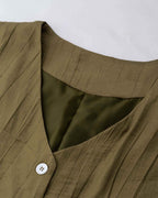 Button-Detail Sleeveless Vest