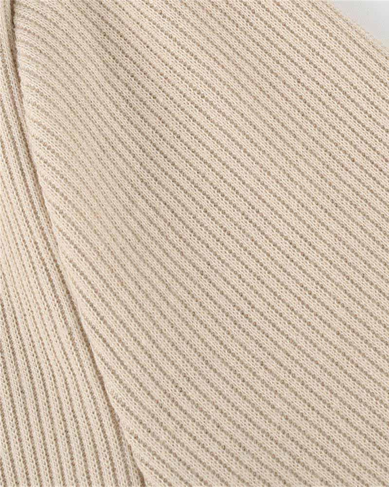 Ribbed Bodycon Dress with a Square Neck