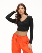 Cropped Crop Top with a V-Neck