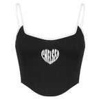 Cropped Strappy Printed Cami Top