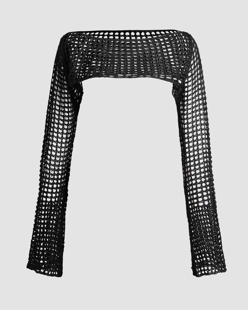 Cropped Long-Sleeve Top