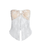 Lace Bandeau Draped Top
