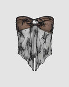 Lace Bandeau Draped Top