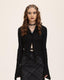 Knit Collared Long-Sleeve Shirt