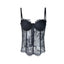 Sweetheart-Neck Lace Corset-Style Cami Top with Embroidery