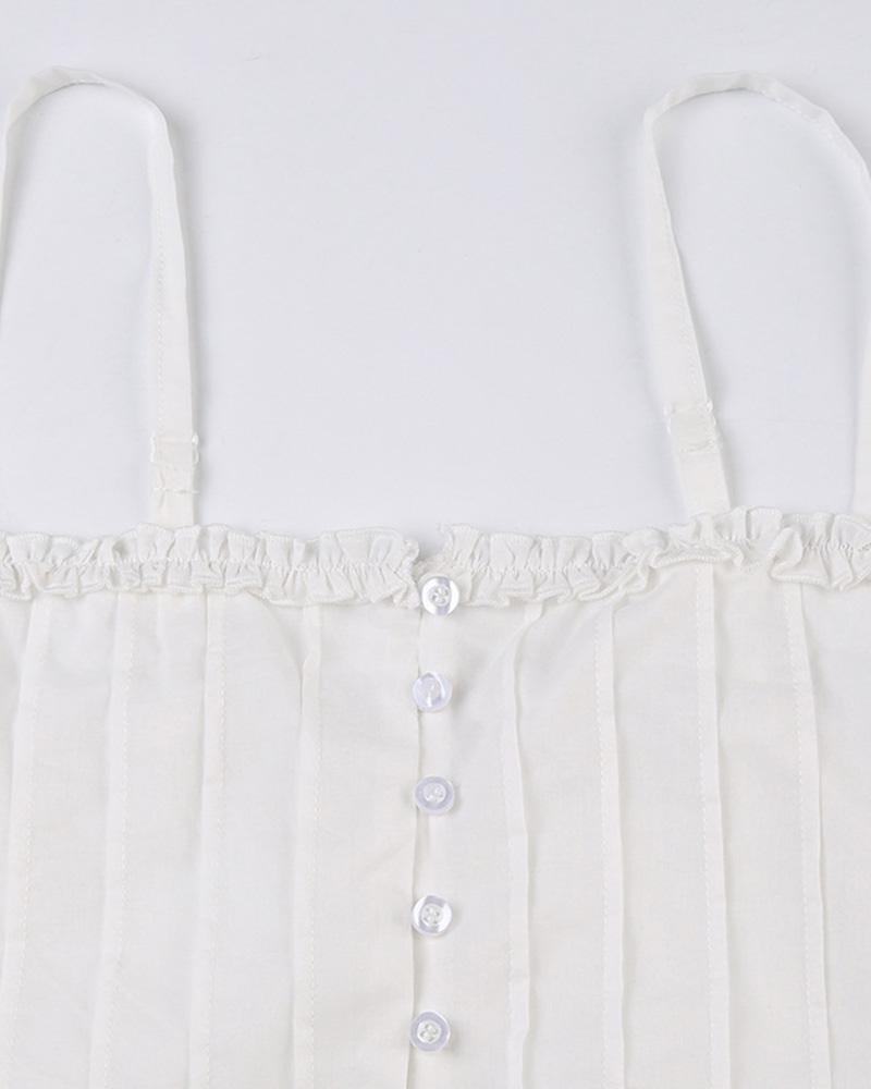 Slit-Detail Corset Top