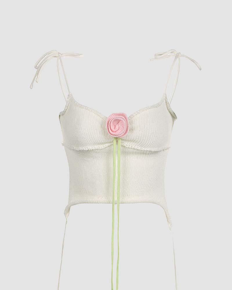 Crochet Strappy Cami Top