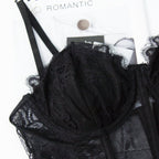 Sweetheart-Neck Lace Corset-Style Cami Top with Embroidery
