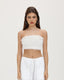 Strapless Cropped Sleeveless Top