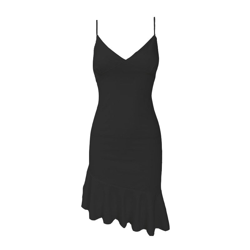 V-Neck Strappy Open-Back Dress