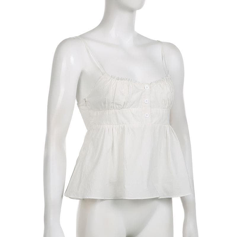 Lace Strappy Zip-Front Cami Top with an Open Back