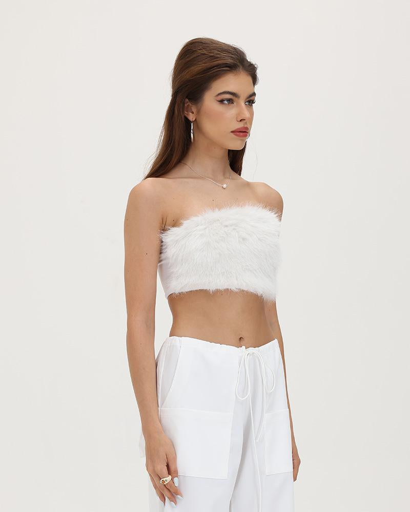 Strapless Cropped Sleeveless Top