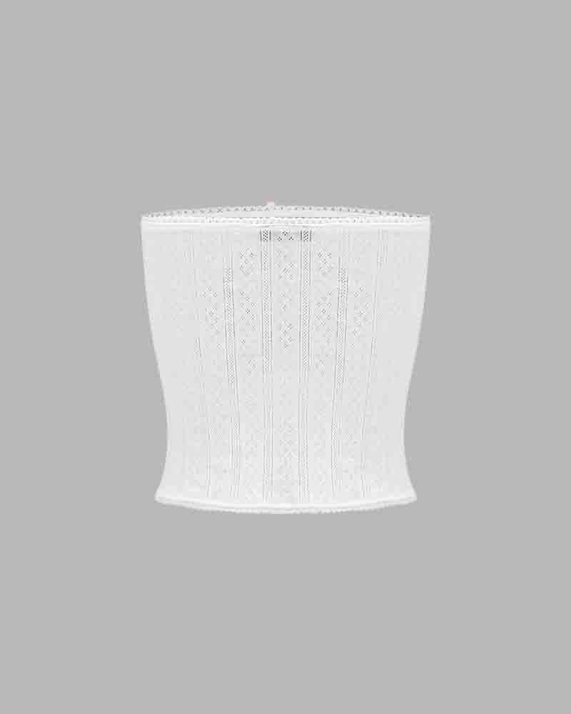 Strapless Graphic Top