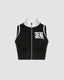 Strappy Zip-Detail Sleeveless Top