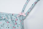 Floral Square-Neck Strappy Maxi Dress with an Open Back
