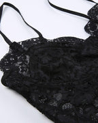 Lace Strappy Cami Top with a Split Detail