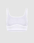 Ribbed Cropped Sleeveless Top