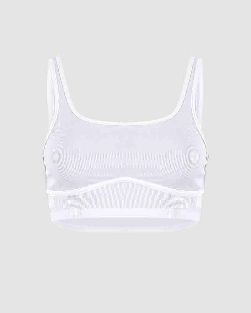 Ribbed Cropped Sleeveless Top