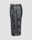 Abstract-Print Drawstring Skirt