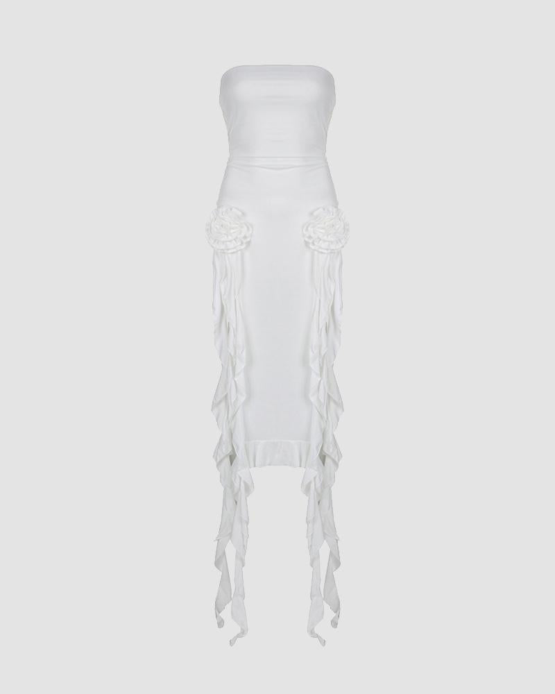 Strapless Asymmetric Dress